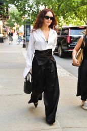 Olivia Cooke in Black and White Out in New York 06-04-2024