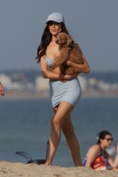 Olivia Culpo in a Bikini Top at the Beach in Rhode Island 06-25-2024