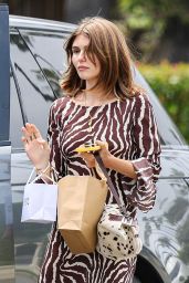 Olivia Jade Giannulli in a Zebra Striped Dress in Beverly Hills 06-03-2024