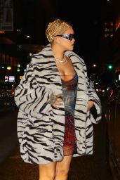 Rihanna Stuns in Chic Zebra-Striped Ensemble for NYC Night Out