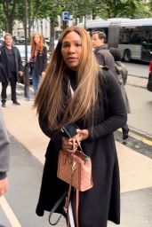Serena Williams Heads to Netflix Set at The Plaza Athene in Paris 05-30-2024