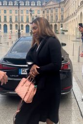 Serena Williams Heads to Netflix Set at The Plaza Athene in Paris 05-30-2024