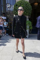 Zoey Deutch Posing for the Cameras Before Another Fashion Event in Paris 06-25-2024