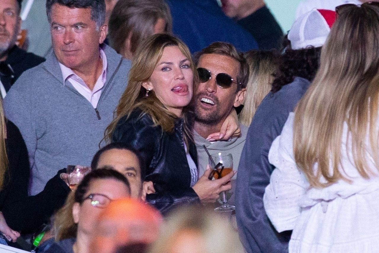 Abbey Clancy Watching The Kings of Leon Headline Performance in London ...