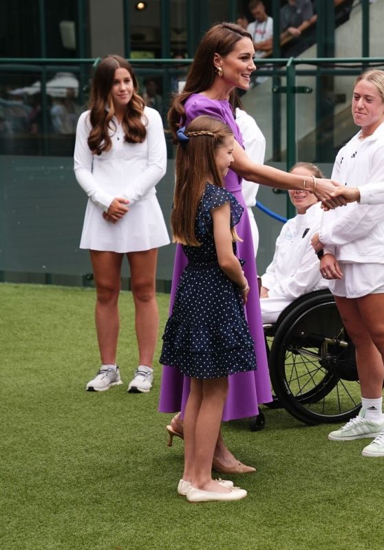 Emma Raducanu Meets Kate Middleton and Princess Charlotte at Wimbledon in London 07-14-2024