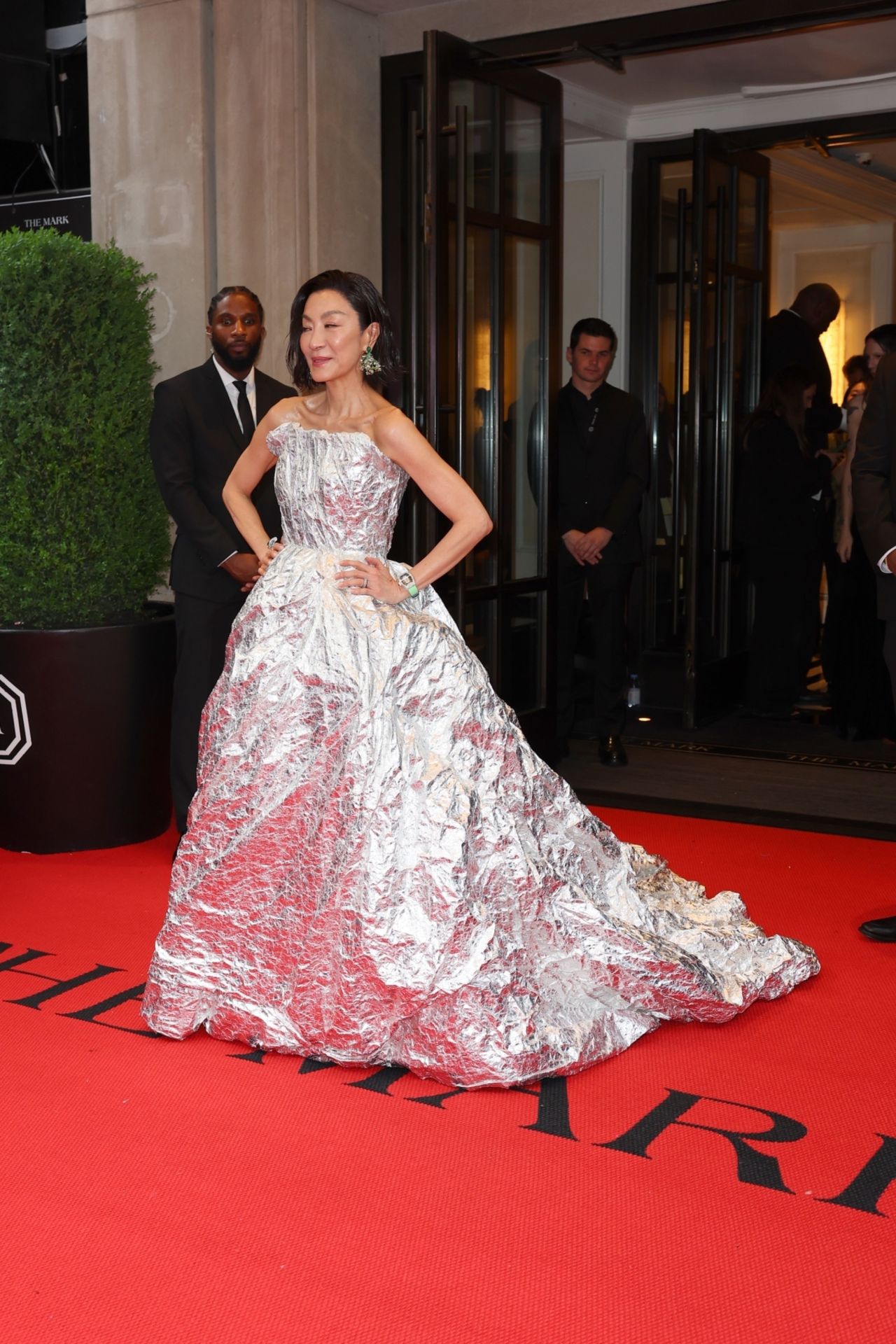 Michelle Yeoh Celebrities Leaving The Mark Hotel for The 2024 Met