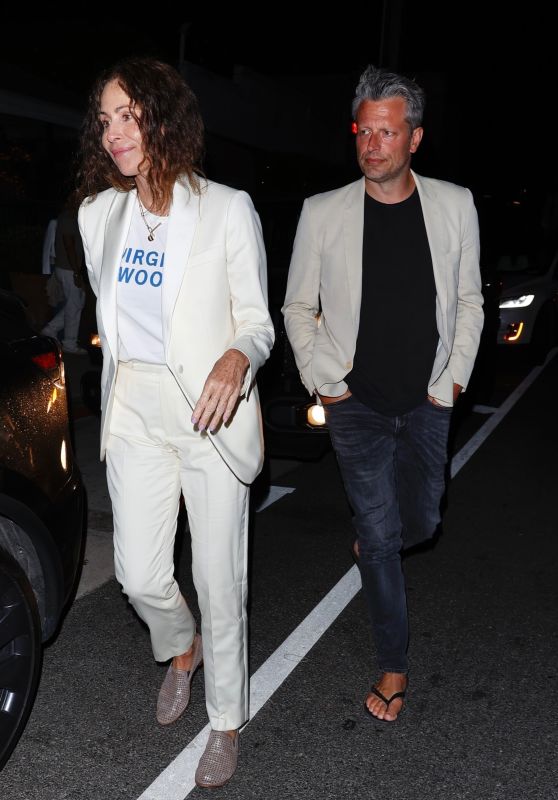 Minnie Driver and Her Fiancé Addison O'Dea at Giorgio Baldi in Santa ...