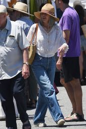 Pam Dawber Shops for Antiques at a Vintage Flea Market in Santa Monica 06-30-2024
