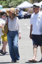 Pam Dawber Shops for Antiques at a Vintage Flea Market in Santa Monica 06-30-2024