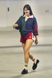 Scout Willis in a Red Adidas Shorts and Chic Prada Shoes at Target in Los Angeles 07-26-2024