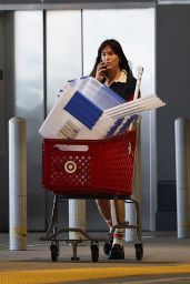 Scout Willis in a Red Adidas Shorts and Chic Prada Shoes at Target in Los Angeles 07-26-2024