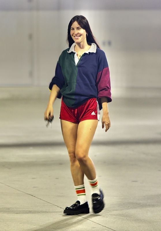 Scout Willis in a Red Adidas Shorts and Chic Prada Shoes at Target in Los Angeles 07-26-2024