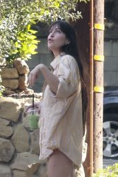 Scout Willis in Chic Striped Outfit in Los Feliz 07-23-2024