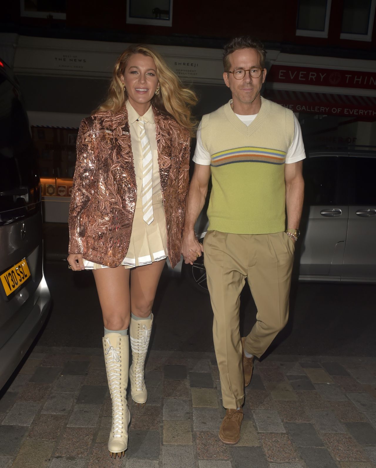 Blake Lively Blake-lively-s-thom-browne-couture-steals-the-show-on-london-date-night-7