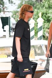 Clara Soccini Arrives at the Venice Film Festival on the Lido 08-27-2024
