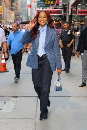 Garcelle Beauvais in a Chic Ensemble While Exiting the GMA Studios in New York 08-14-2024