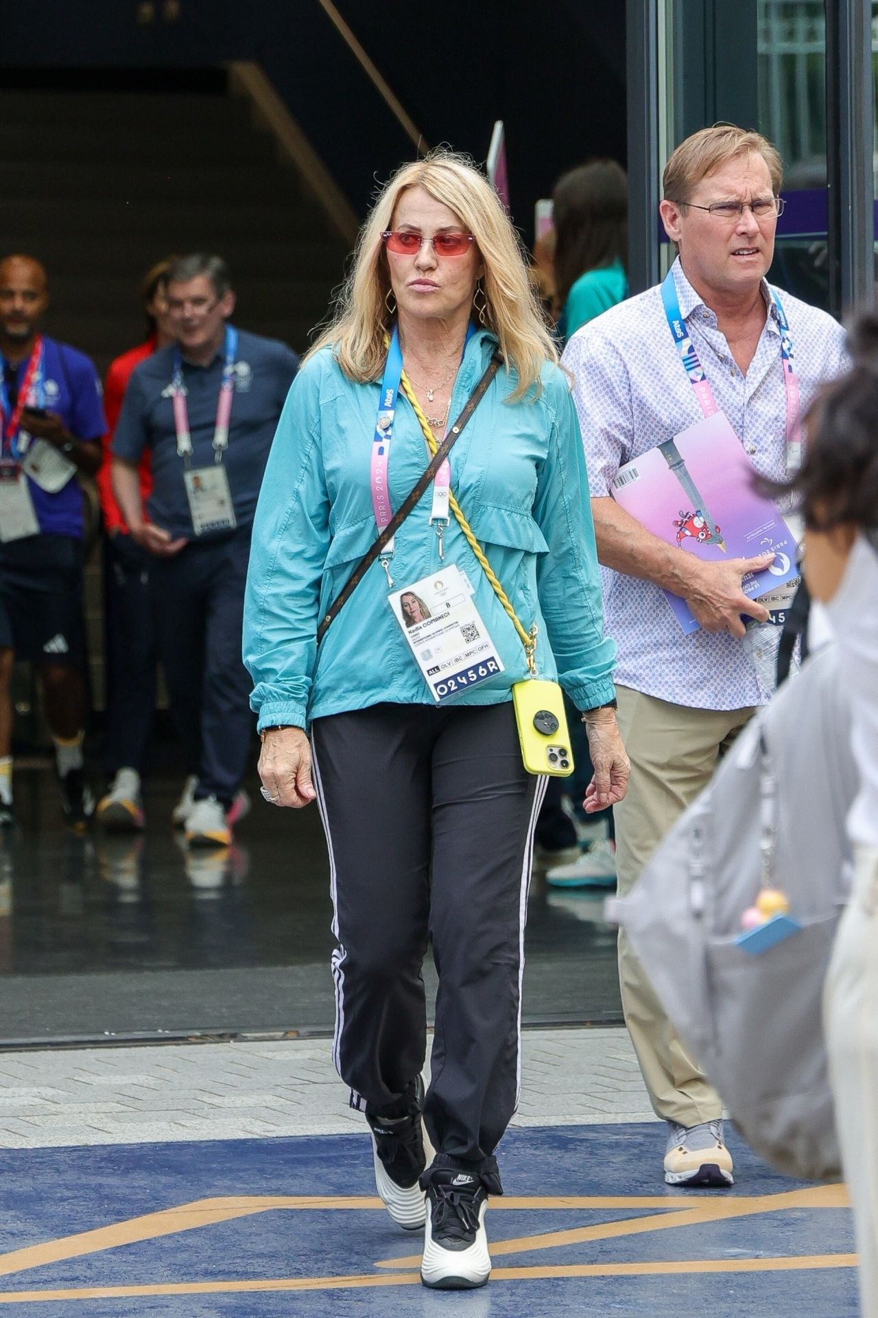 Nadia Comaneci Leaving The Gymnastic Finals At The Paris 2024 Olympic   Nadia Comaneci Leaving The Gymnastic Finals At The Paris 2024 Olympic Game 5 