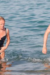 Phoebe Tomlinson at Club 55 in Saint Tropez 08-26-2024