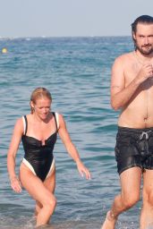 Phoebe Tomlinson at Club 55 in Saint Tropez 08-26-2024