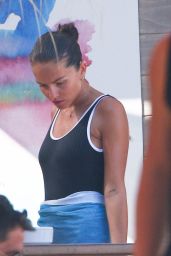 Thylane Blondeau at the Beach 08-22-2024