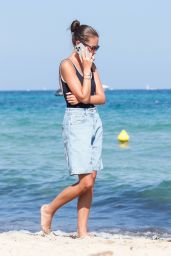 Thylane Blondeau at the Beach 08-22-2024