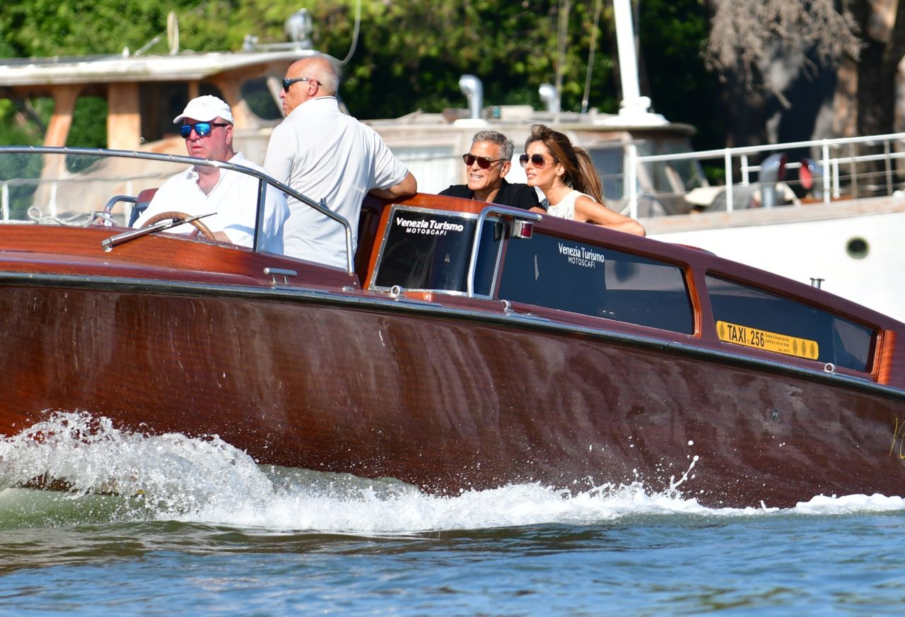 Amal Clooney and Clooney Leaving the Cipriani Hotel in Venice 08