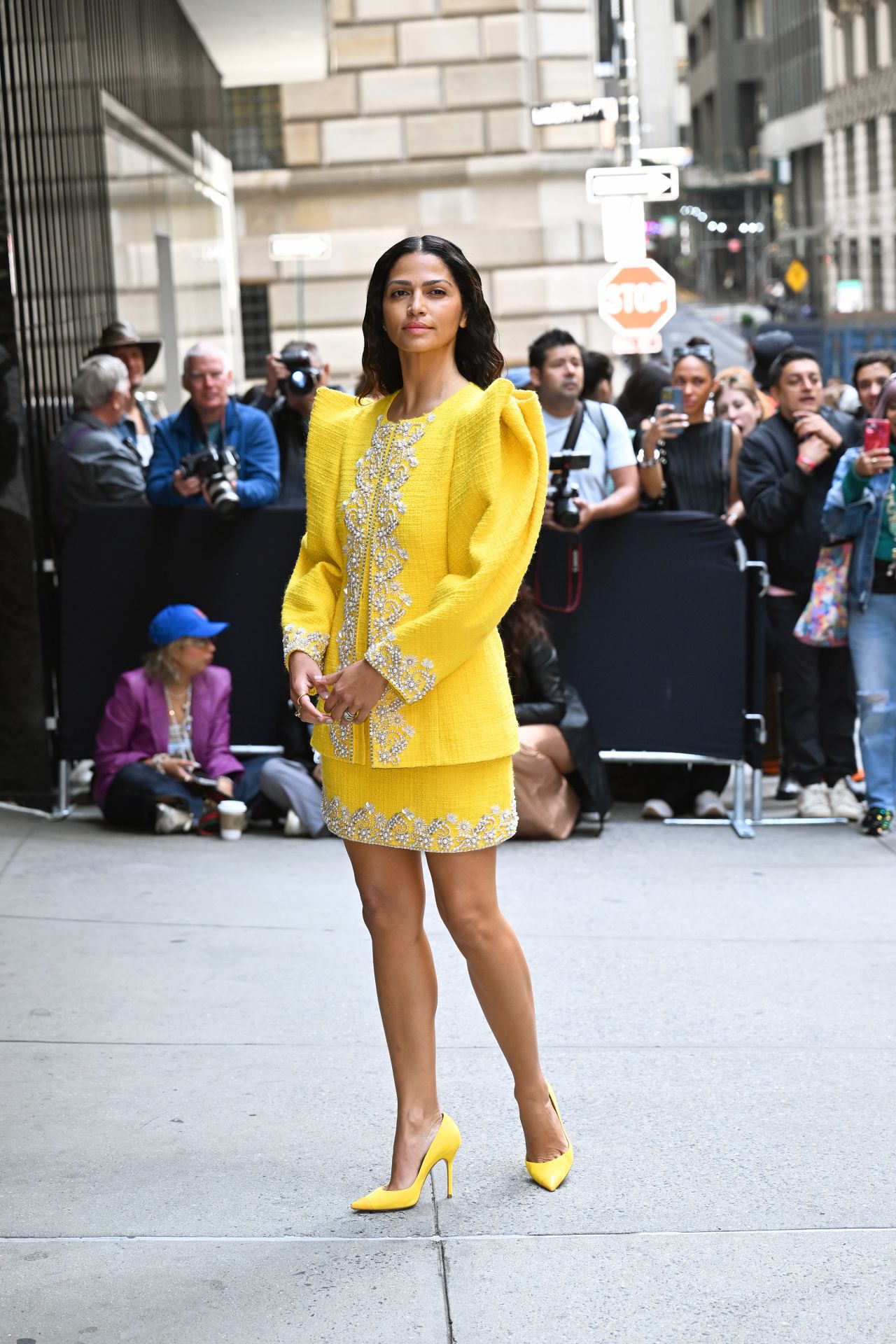 Camila Alves Stuns in Carolina Herrera at Fall 2024 Show • CelebMafia