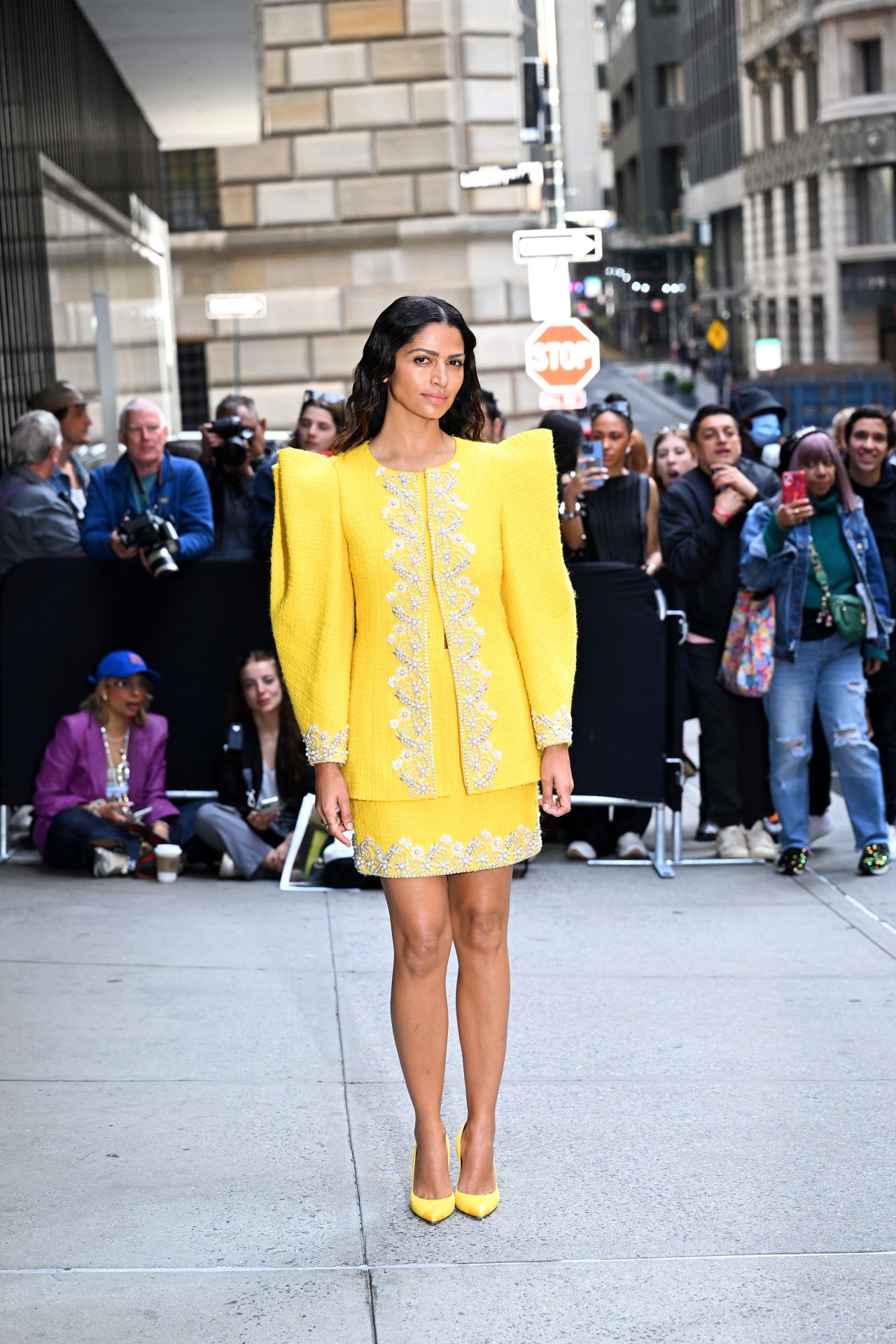 Camila Alves Stuns in Carolina Herrera at Fall 2024 Show • CelebMafia