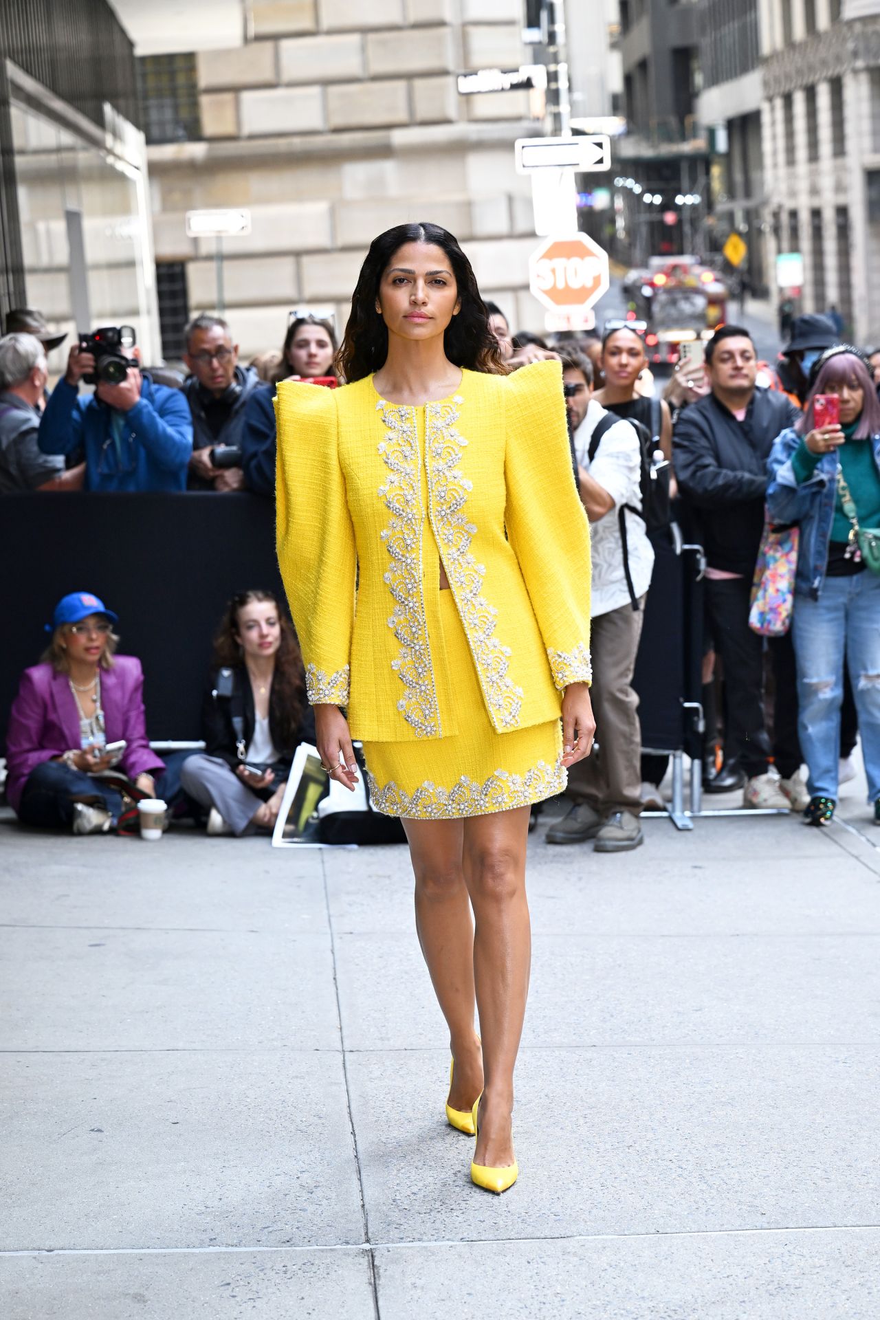 Camila Alves Stuns in Carolina Herrera at Fall 2024 Show • CelebMafia