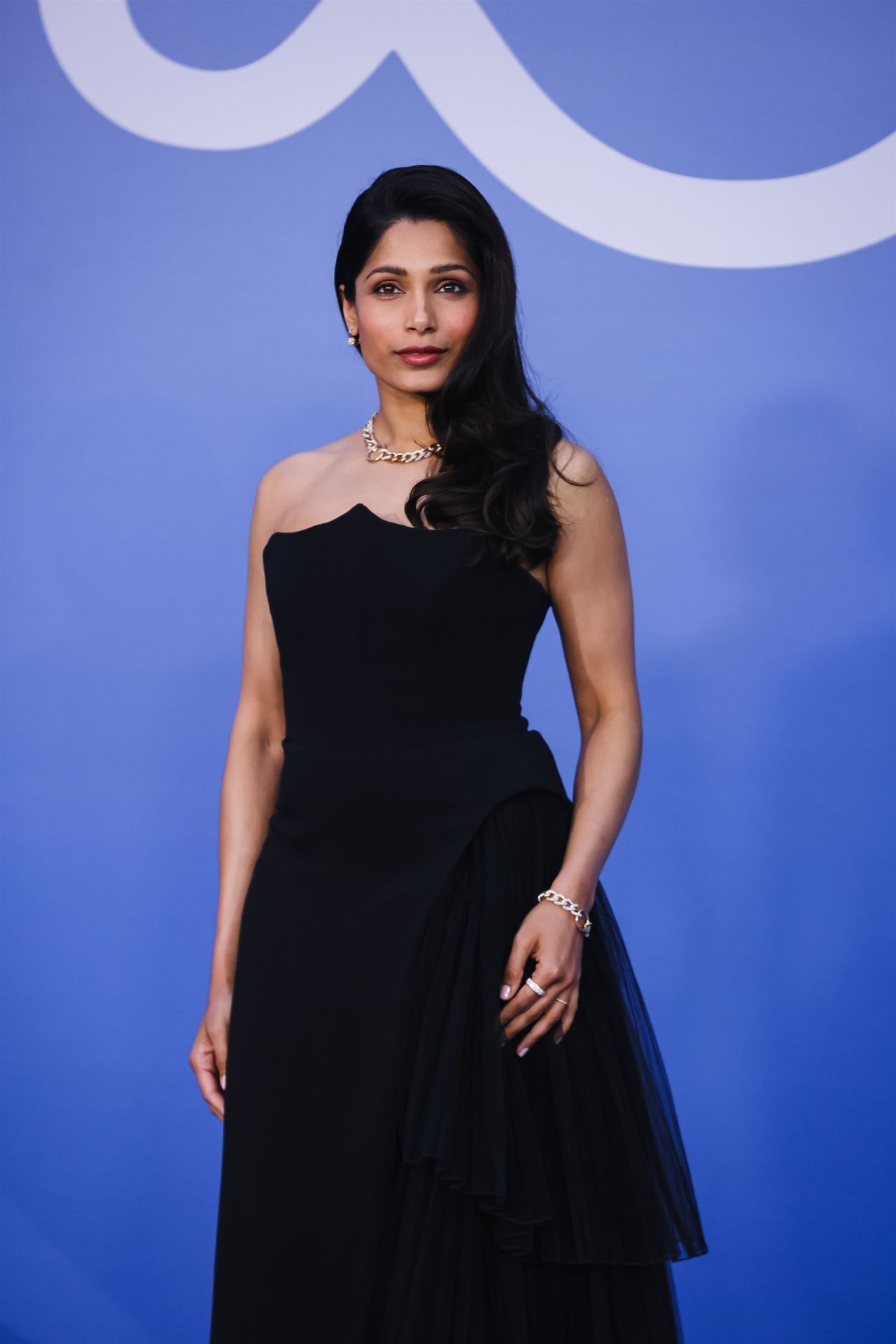 Freida Pinto at CNMI Sustainable Fashion Awards During Milan Fashion