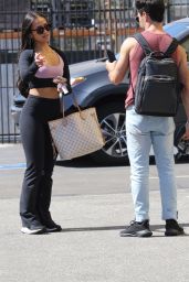 Jenn Tran and Sasha Farber Strike a Poserific Posture after DWTS Rehearsals 09-29-2024