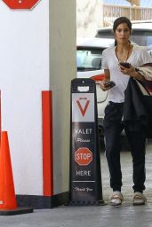 Sofia Boutella Casually Enjoys a Cigarette While Waiting for Her Car in Beverly Hills