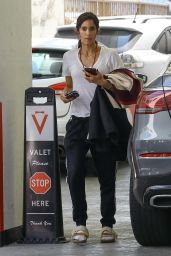Sofia Boutella Casually Enjoys a Cigarette While Waiting for Her Car in Beverly Hills