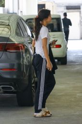 Sofia Boutella Casually Enjoys a Cigarette While Waiting for Her Car in Beverly Hills