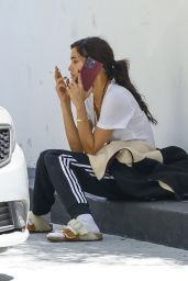 Sofia Boutella Casually Enjoys a Cigarette While Waiting for Her Car in Beverly Hills