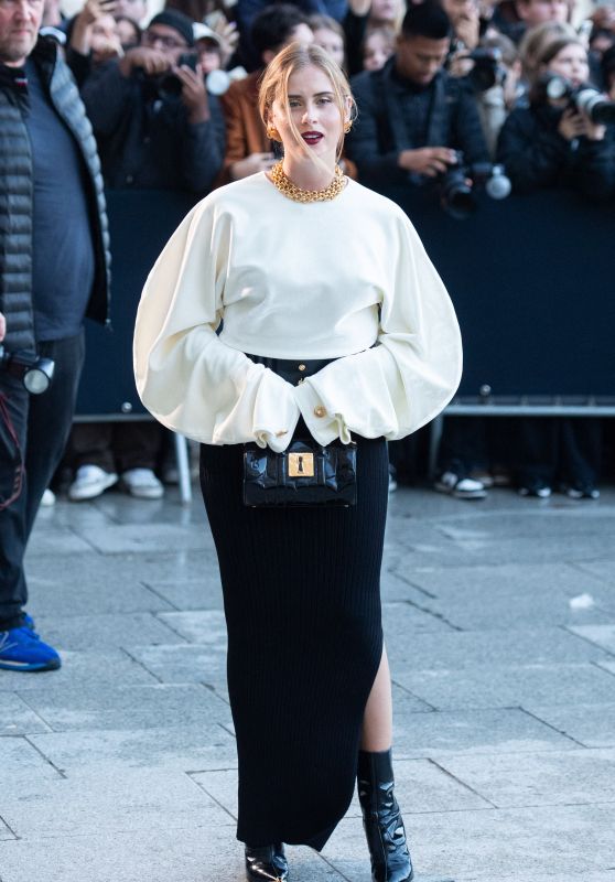 Valentina Ferragni Shines at Schiaparelli PFW Arrivals in Paris 09-26-2024