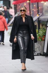 Ashley Roberts Shines in Metallic Trousers at Heart Radio London 10-15-2024