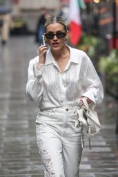 Ashley Roberts Yee-Haws Her Way into Heart Radio with Chic Cowboy-Chic Ensemble 09-30-2024.