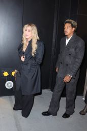 Cher & A.E. Edwards Depart Burberry NY Flagship 10-16-2024