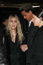 Cher & A.E. Edwards Depart Burberry NY Flagship 10-16-2024