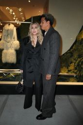 Cher & A.E. Edwards Depart Burberry NY Flagship 10-16-2024