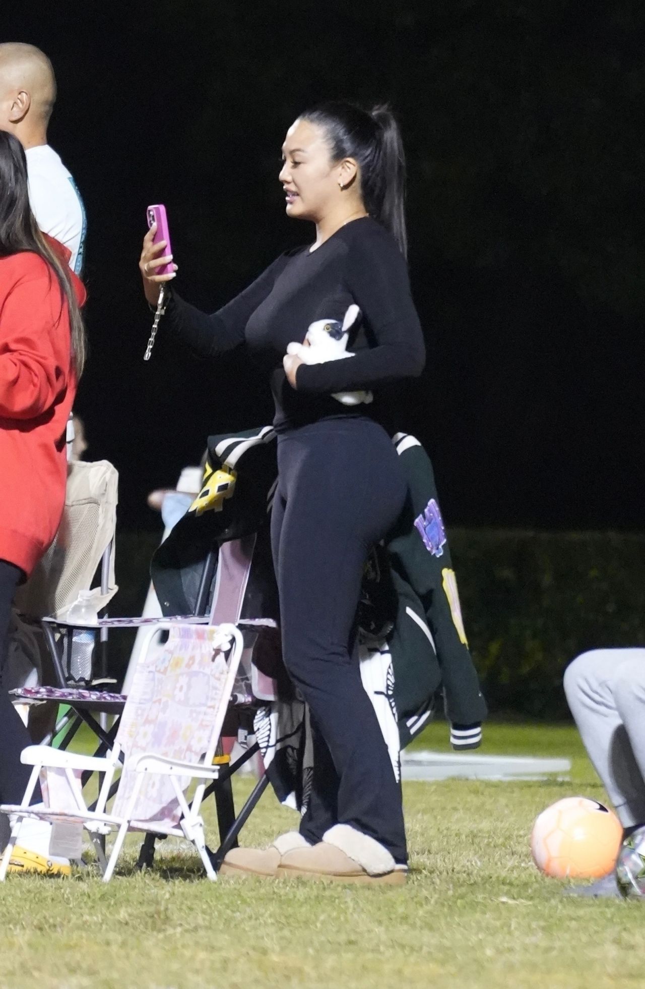 Dana Tran and Daughter Cheer on Soccer Team in Orange County 10-11-2024 ...