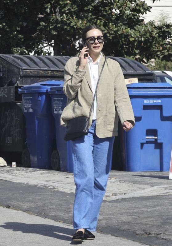 Elizabeth Olsen Cuts a Stylish Figure While Heading to Lunch in Los Angeles [10-22-2024]