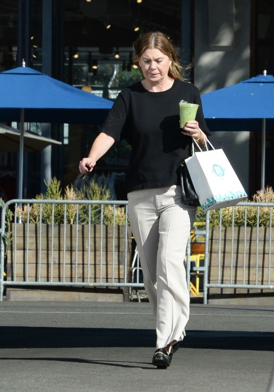 Ellen Pompeo Sips Iced Matcha in LA