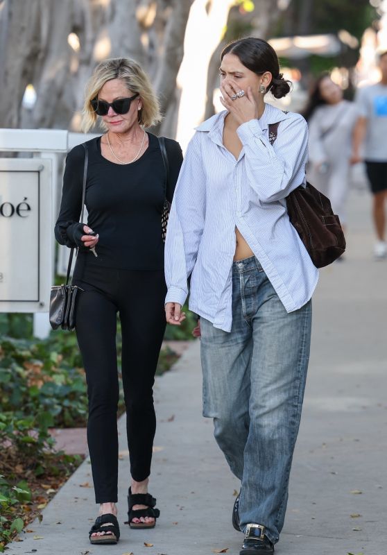 Melanie Griffith Enjoys Coffee and Cigarette Break with Daughter Stella Banderas in LA [10-24-2024]