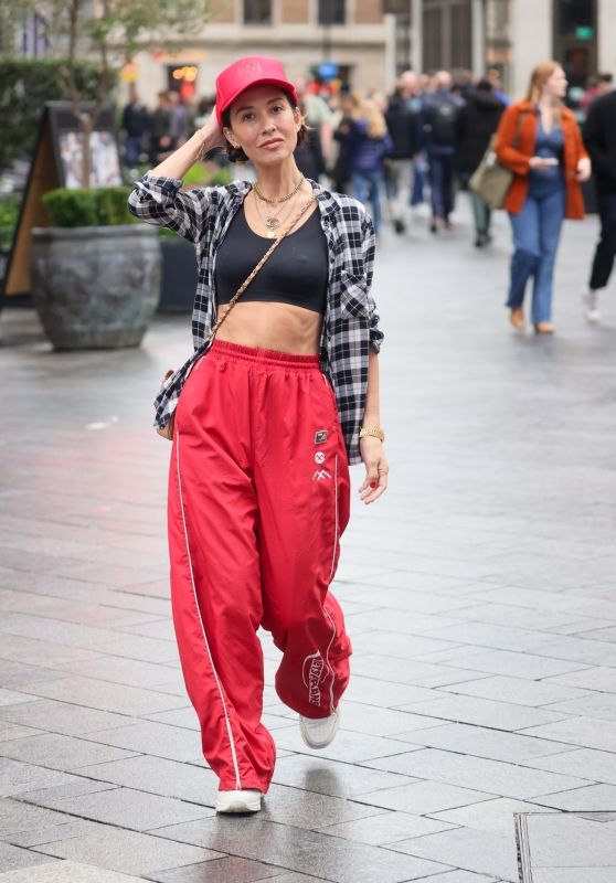 Myleene Klass Rocks a Sporty Look with Bunned Hair at Smooth Radio in London [26-Oct-2024]