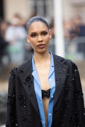 Nara Smith Attends Miu Miu SS25 Show at Paris Fashion Week 10-01-2024