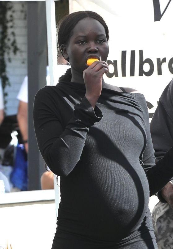 Adut Akech Spotted at Studio City Farmers Market [11-10-2024]