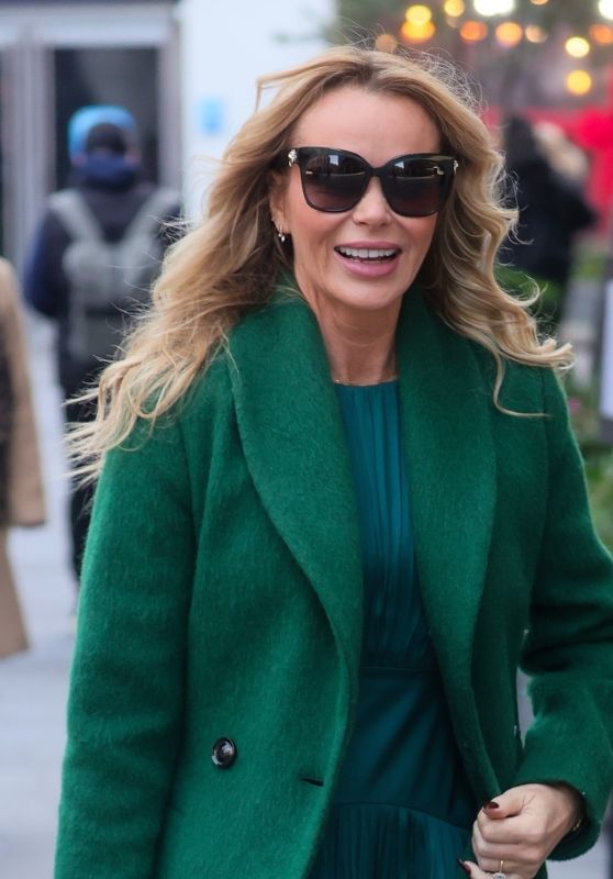 Amanda Holden Stuns in Green Dress at Heart Radio in London [11-28-2024]