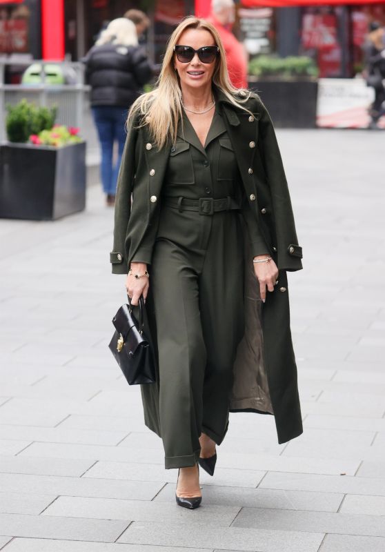 Amanda Holden Stuns in Olive Trouser Suit at Heart Radio Event [11-21-2024]